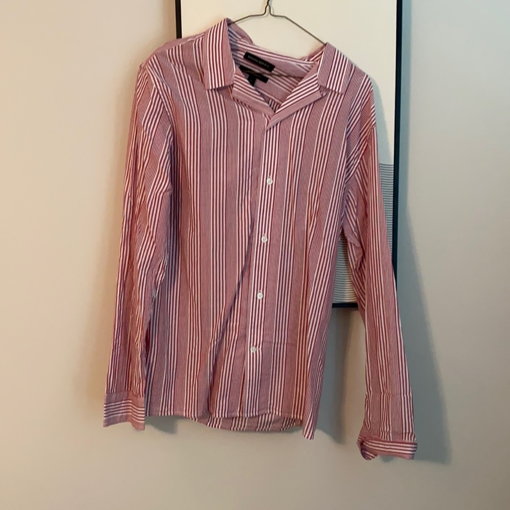 Brand new L Striped button up